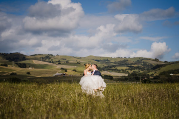 Bride and Groom at their wine country wedding in Napa Valley